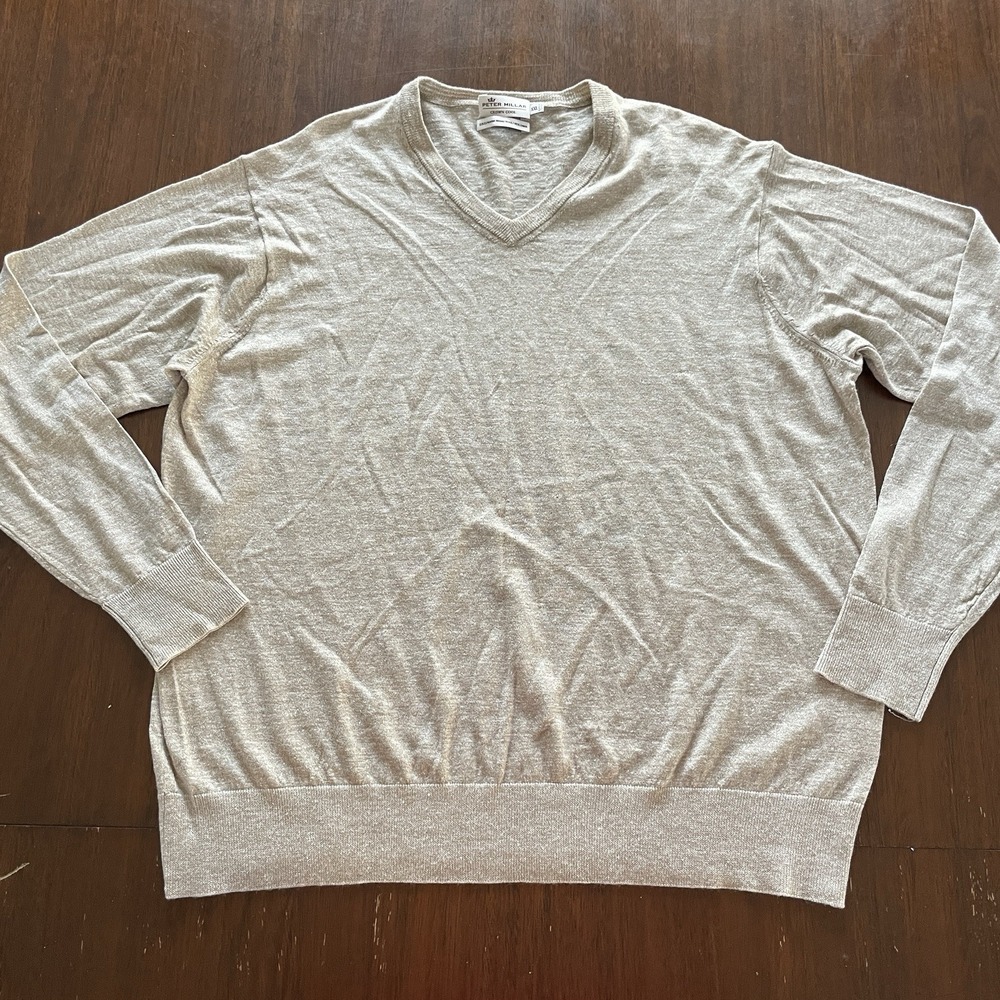 Peter Millar Crown Cool Merino‎ Wool/Linen Blend Lightweight Preppy Sweater 2XL